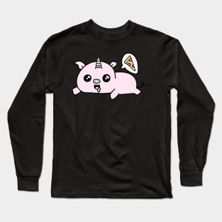 Hungry drooling pigacorn Long Sleeve T-Shirt